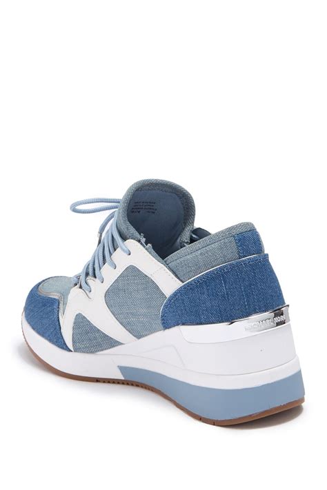 michael kors blue and white sneakers|mk white sneakers.